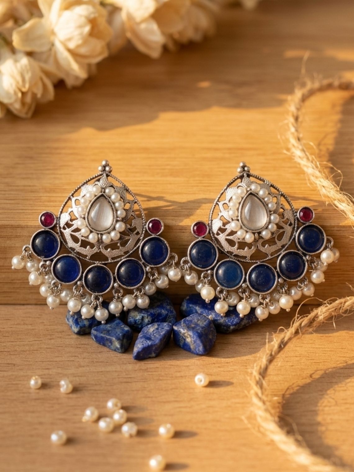 Royal Pearl Oxidised Earrings - Chowkhat Lifestyle
