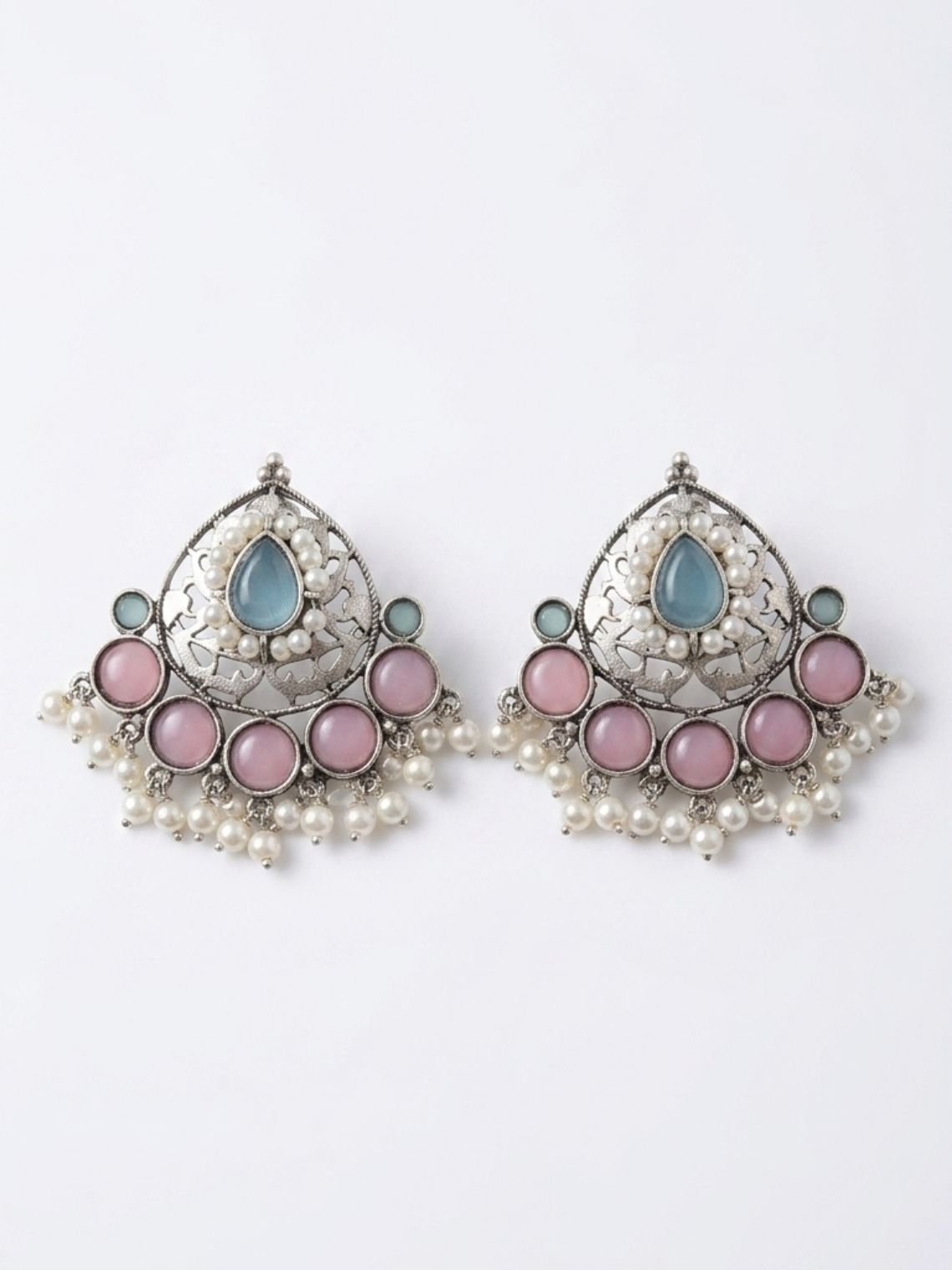 Royal Pearl Oxidised Earrings - Chowkhat Lifestyle