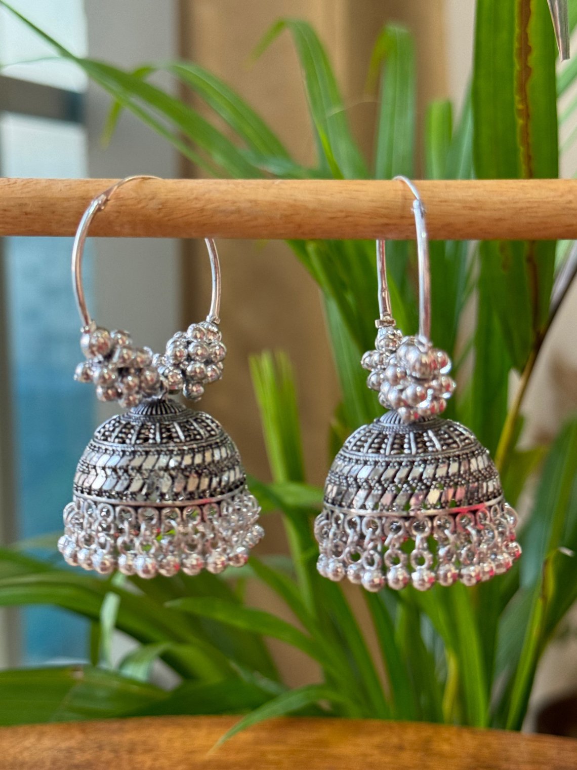 Oxidised Bali Silver Earrings - Chowkhat Lifestyle