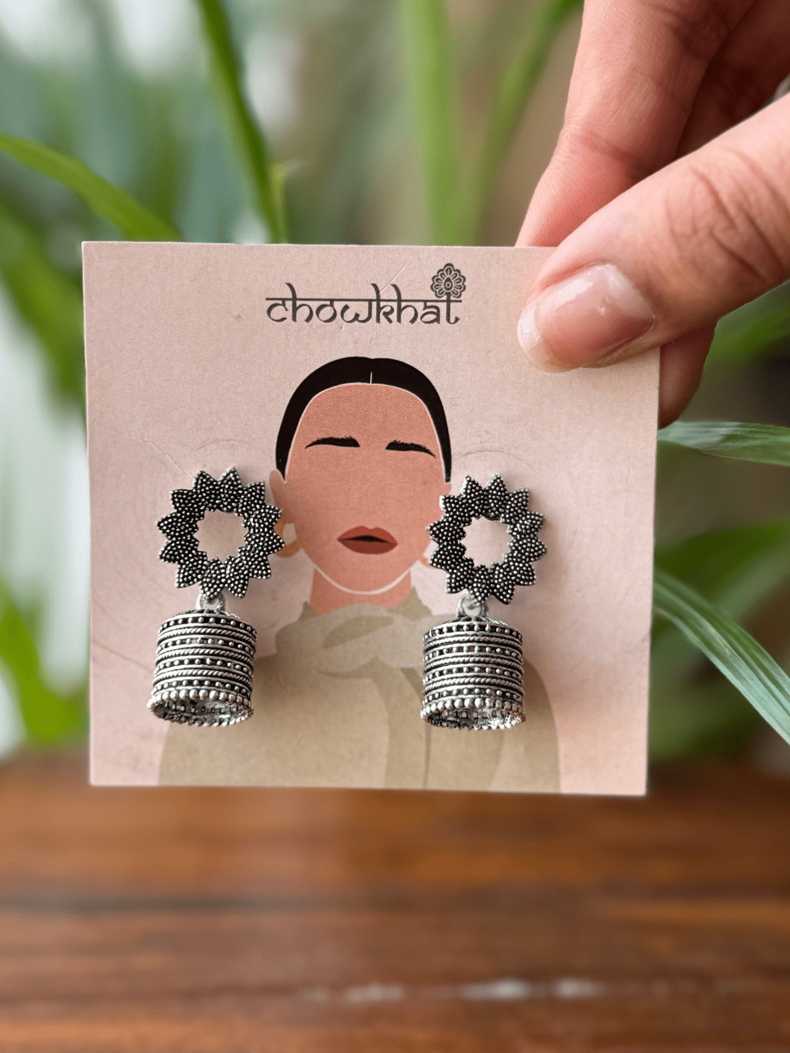 Handcrafted Flower Jhumki Earrings - Chowkhat Lifestyle