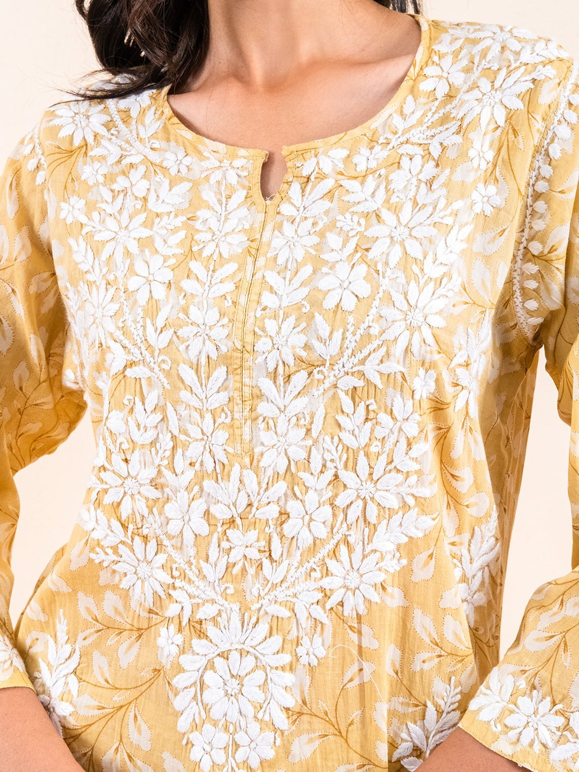 Gulnar Mul Cotton Chikankari Kurti & Palazzo Set - Chowkhat Lifestyle