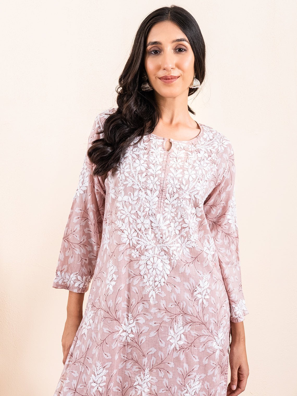 Gulnar Mul Cotton Chikankari Kurti & Palazzo Set - Chowkhat Lifestyle