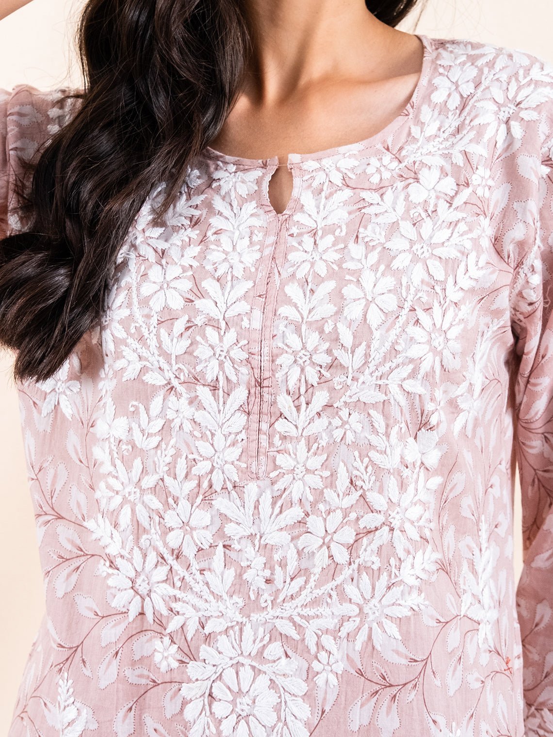 Gulnar Mul Cotton Chikankari Kurti & Palazzo Set - Chowkhat Lifestyle