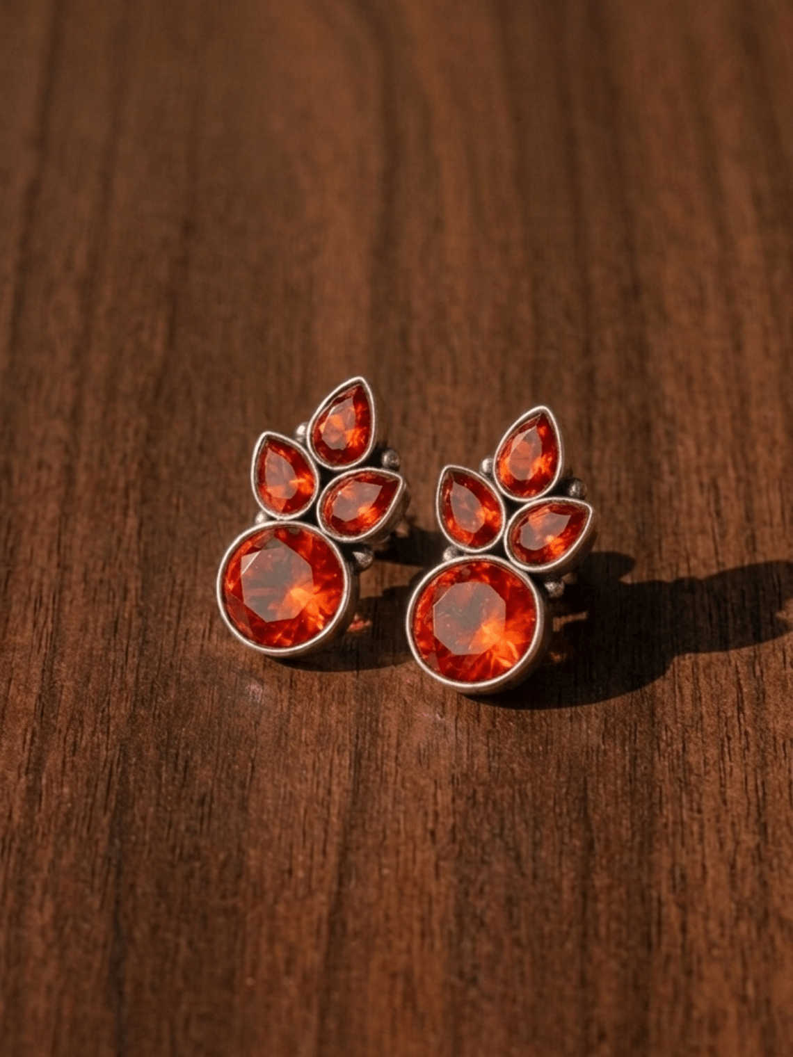 Classic Stone Oxidised Earrings - Chowkhat Lifestyle
