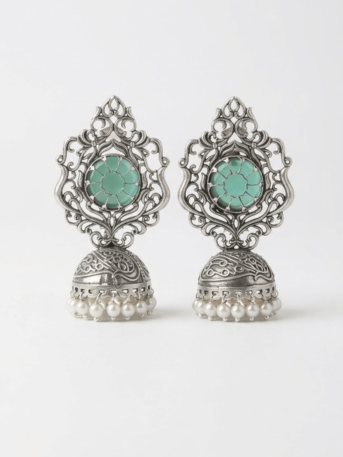 Naqsh German Silver Earrings - Chowkhat Lifestyle