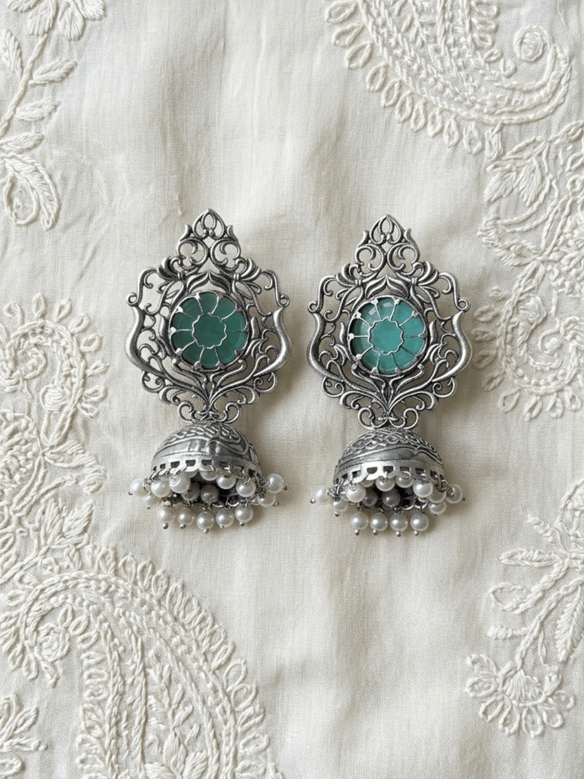 Naqsh German Silver Earrings - Chowkhat Lifestyle