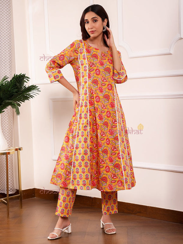 Saisha Aline Kurti & Pants Cotton Set - Chowkhat Lifestyle