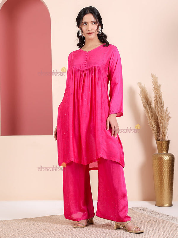 Fadia Muslin Set with Mukaish Work - Chowkhat Lifestyle