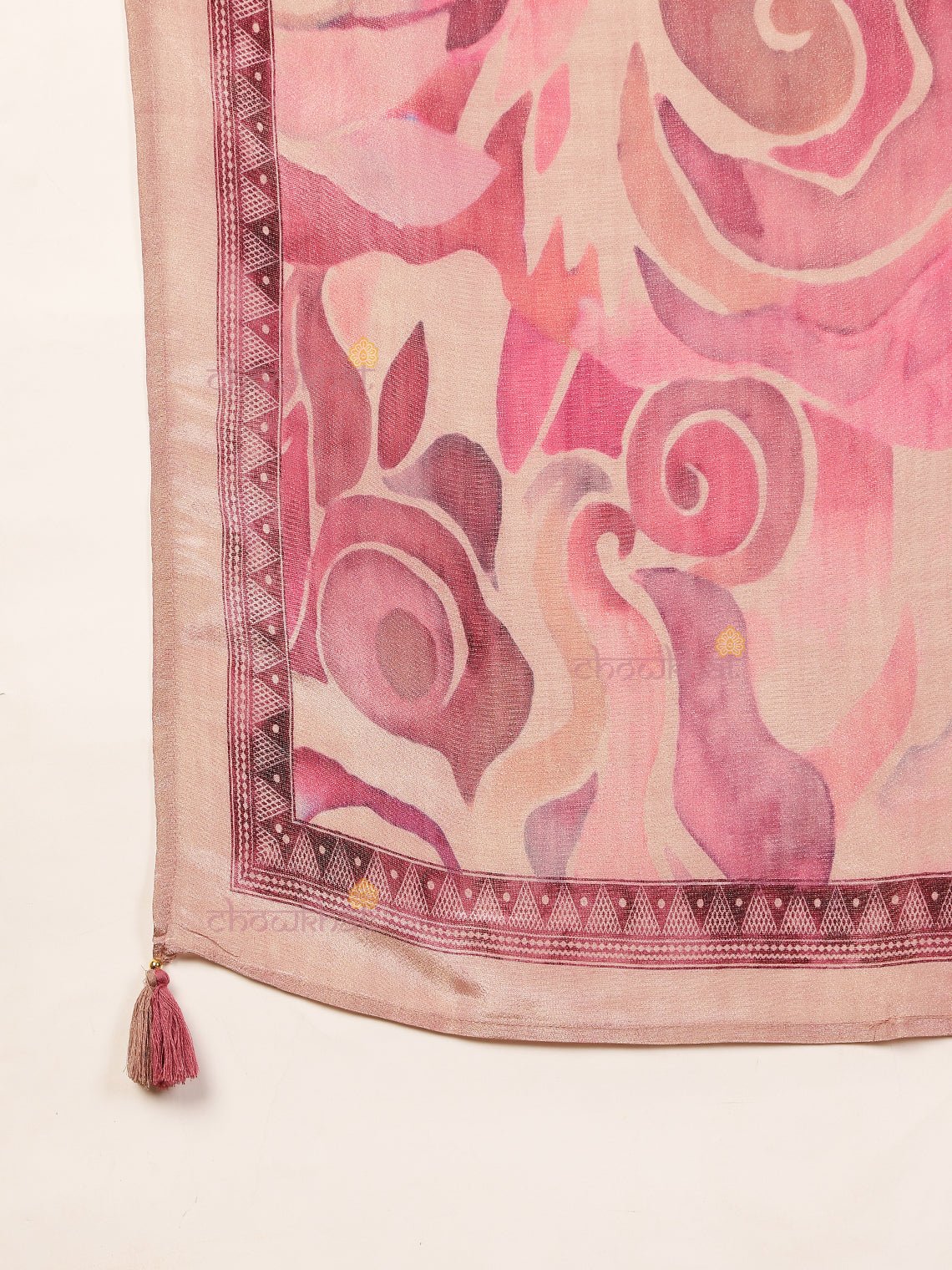 Kusum Tissue Stitched Premium Suit Set with attached Lining & Handwork - Chowkhat Lifestyle