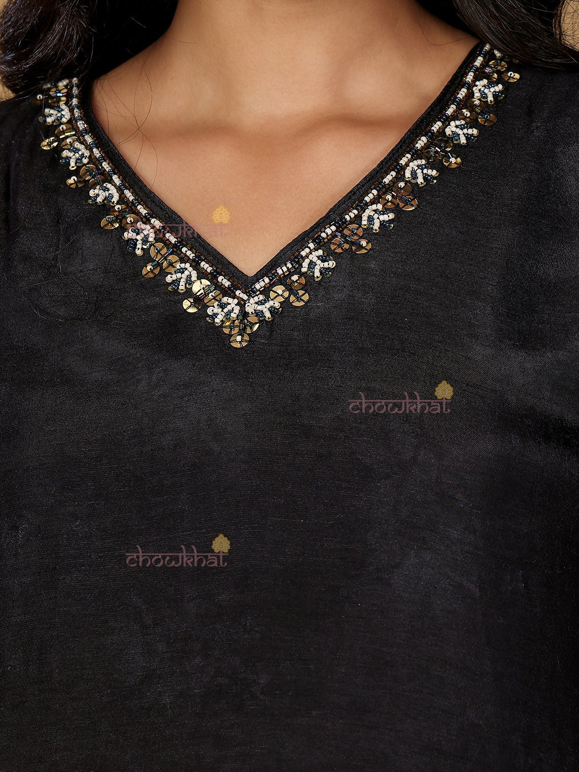 Netra Bandhani Print Silk 3 Piece Stitched Suit Set With Hand Embroidery - Chowkhat Lifestyle
