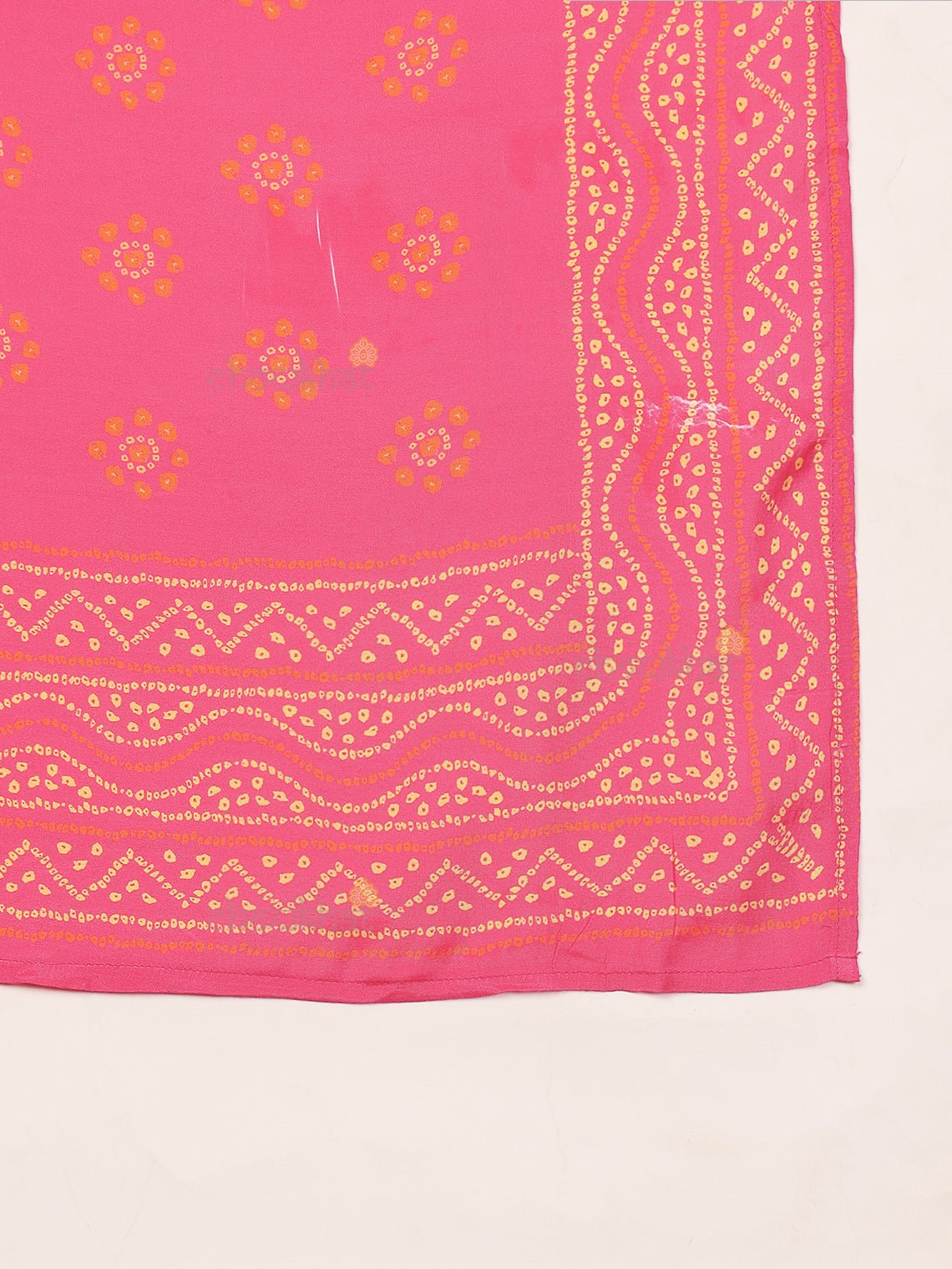 Qala Modal Satin Bandhani 3 Piece Stitched Suit Set with Handwork - Chowkhat Lifestyle