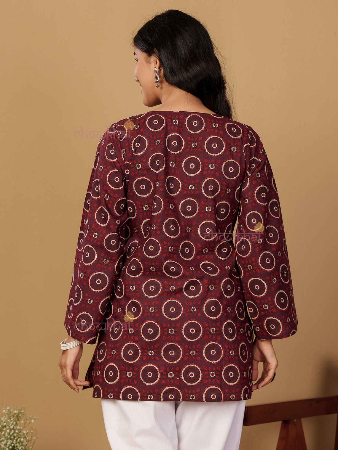 Rohini Short Hand Printed Cotton Kurti - Chowkhat Lifestyle