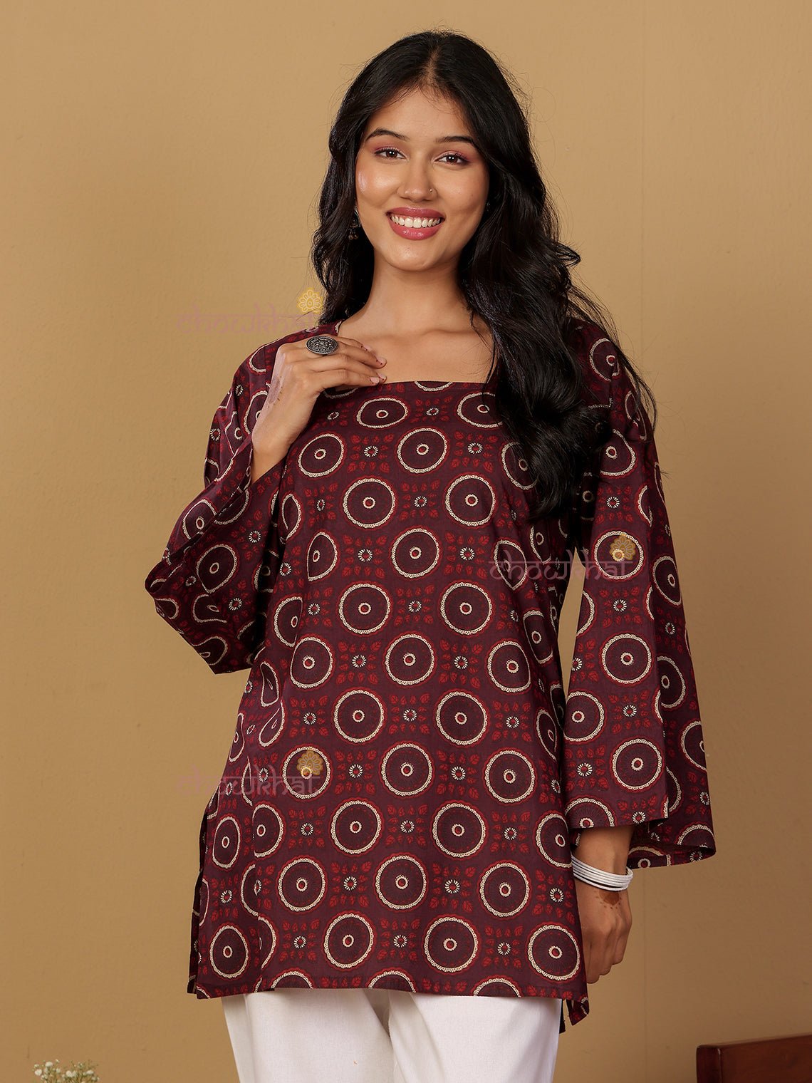 Rohini Short Hand Printed Cotton Kurti - Chowkhat Lifestyle