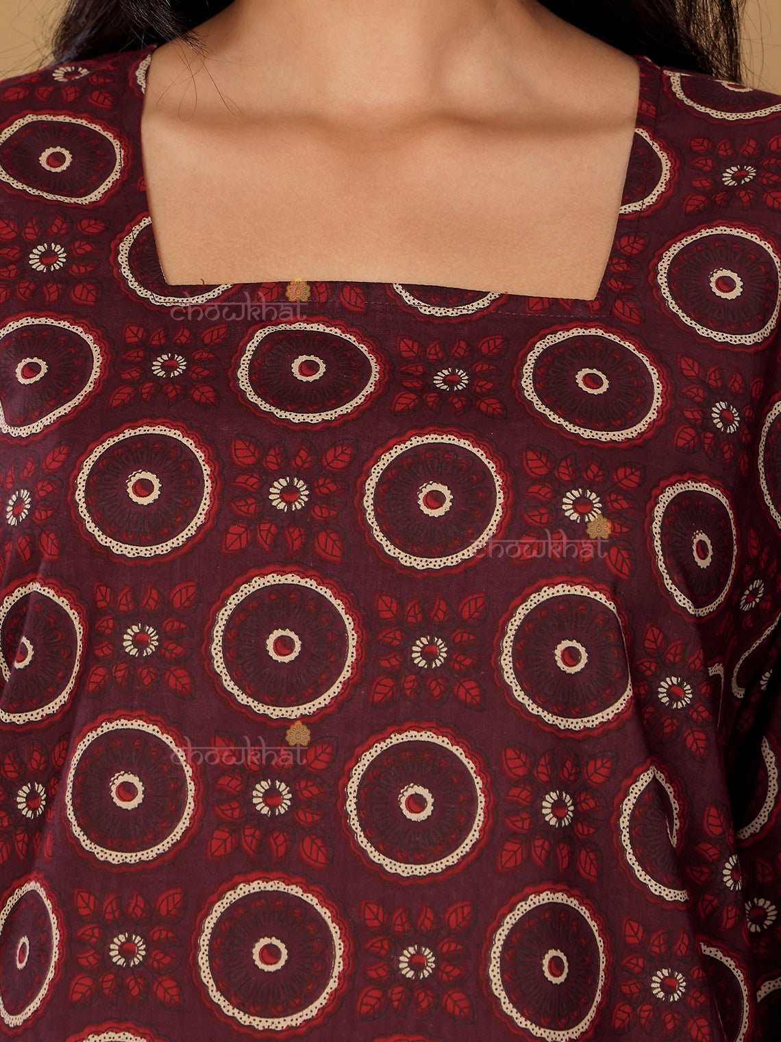 Rohini Short Hand Printed Cotton Kurti - Chowkhat Lifestyle