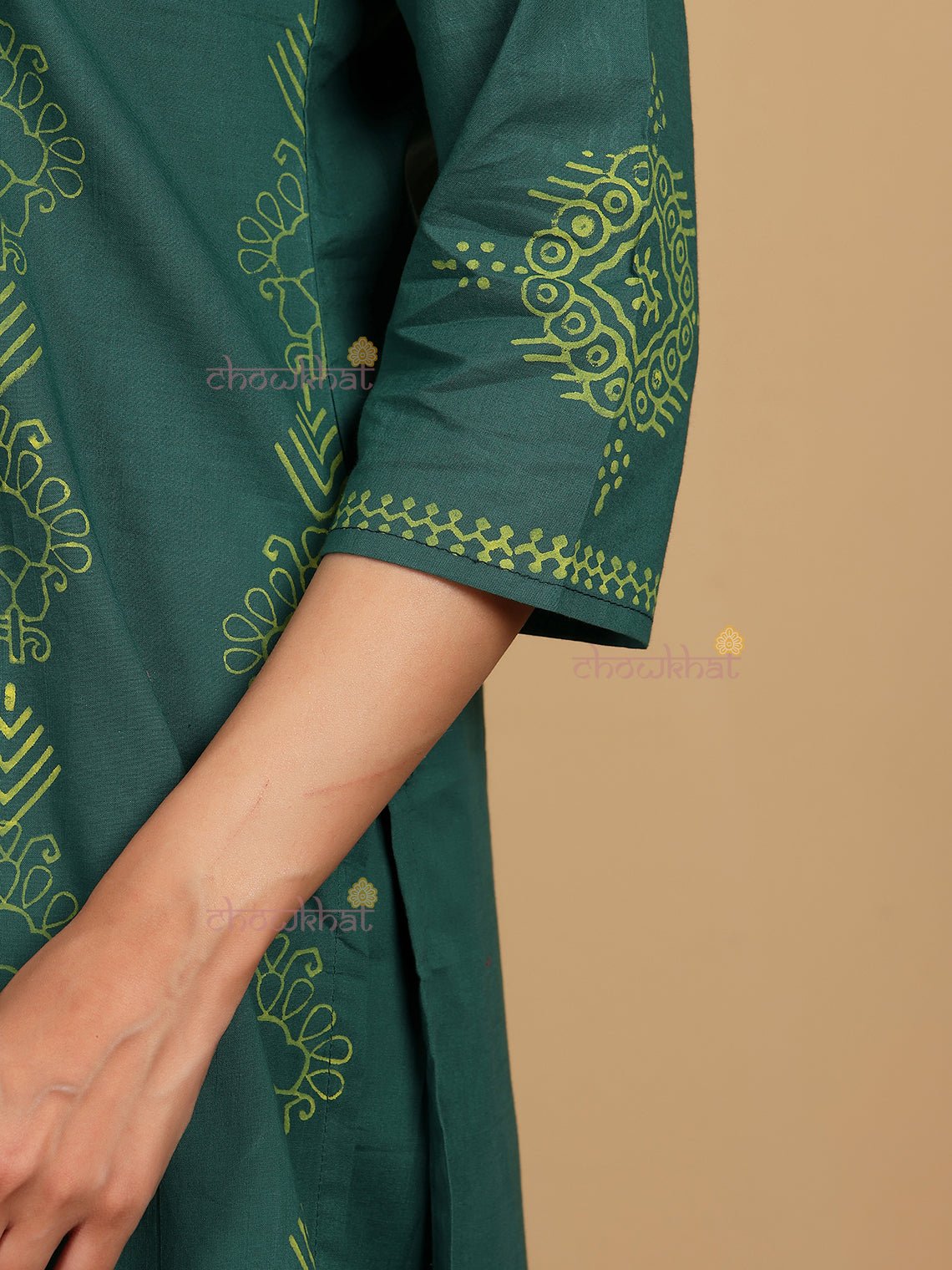 Soha Pure Cotton Stitched Suit Set With Handblock & Handwork - Chowkhat Lifestyle