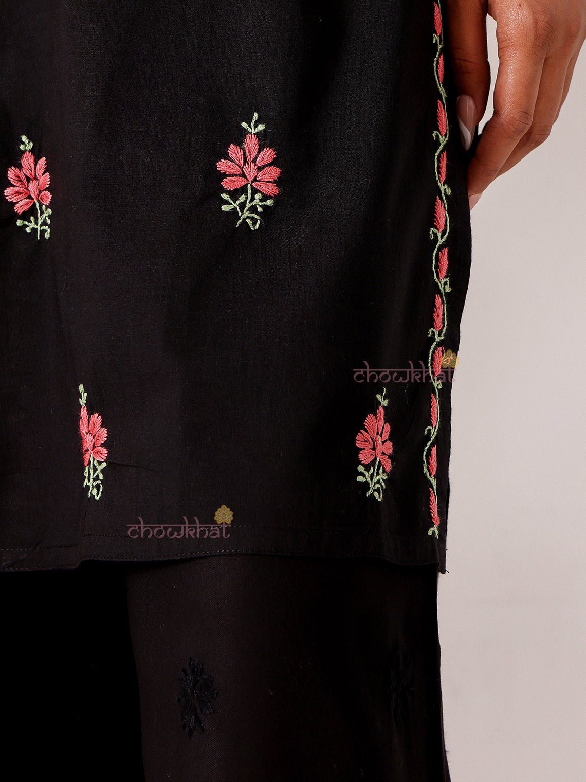 Raas Cotton Multi Color Chikankari Kurti - Chowkhat Lifestyle