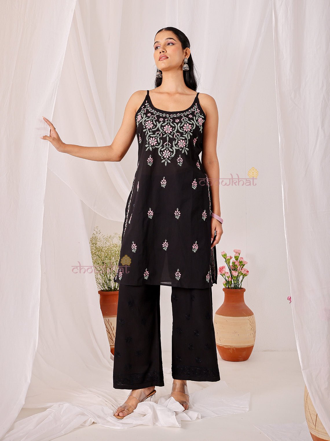 Raas Cotton Multi Color Chikankari Kurti - Chowkhat Lifestyle