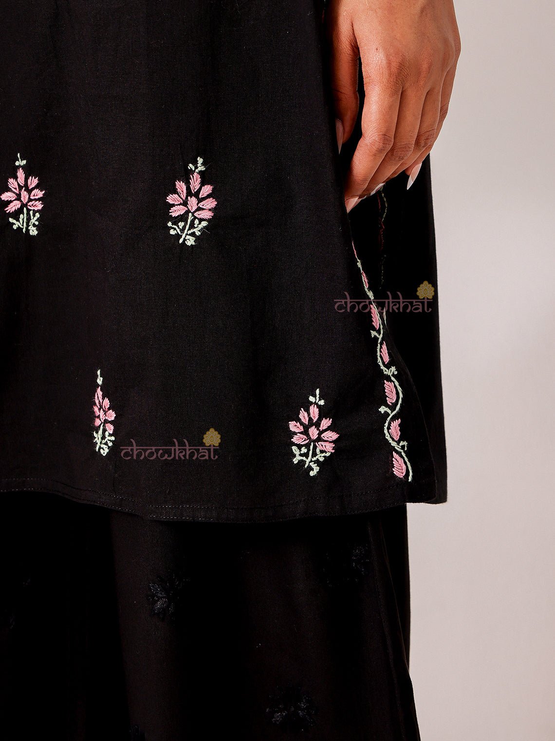 Raas Cotton Multi Color Chikankari Kurti - Chowkhat Lifestyle