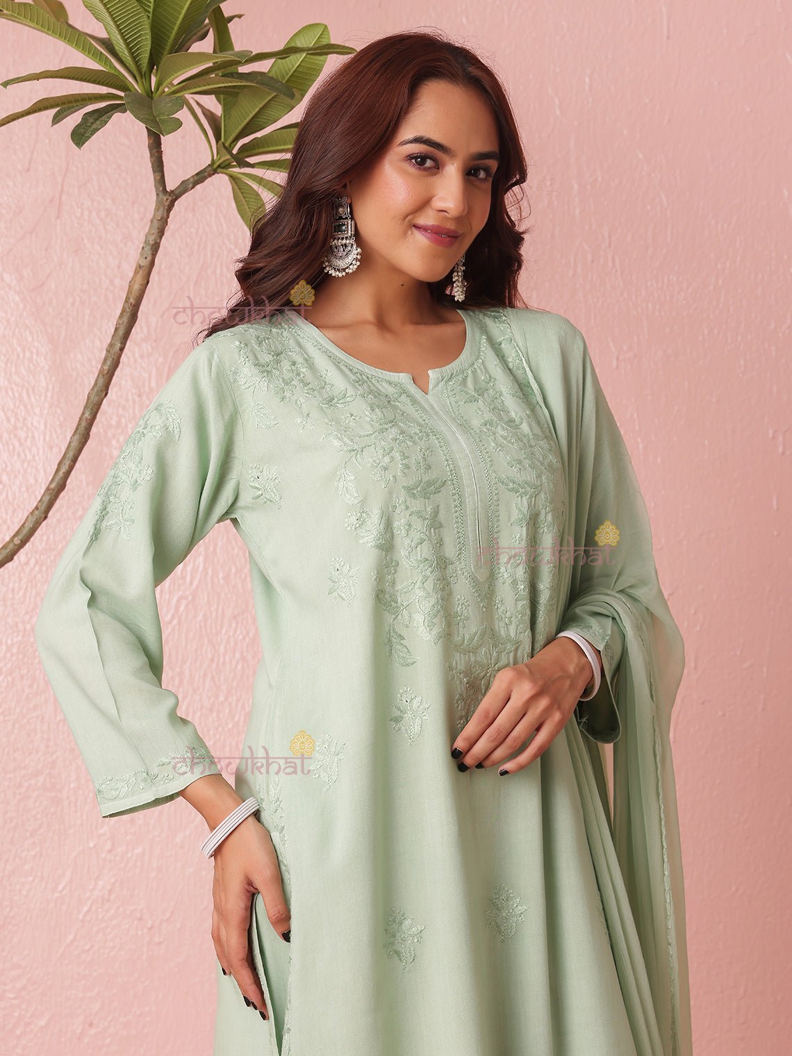 Mahi Premium Rayon 3 Piece Chikankari Stitched Suit Set - Chowkhat Lifestyle