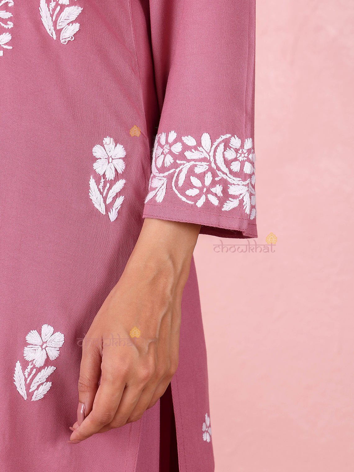 Lara Premium Rayon Straight Chikankari Kurti & Palazzo Set - Chowkhat Lifestyle