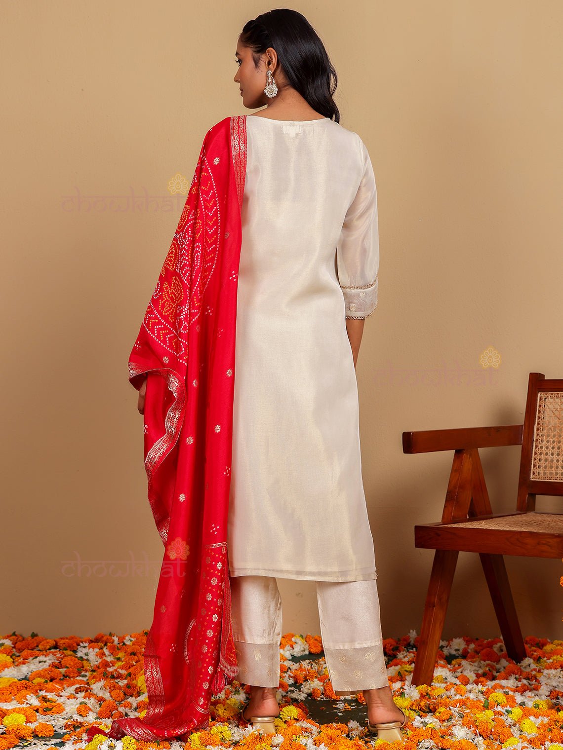 Parisha Tissue Organza Stitched Suit Set with Handwork - Chowkhat Lifestyle