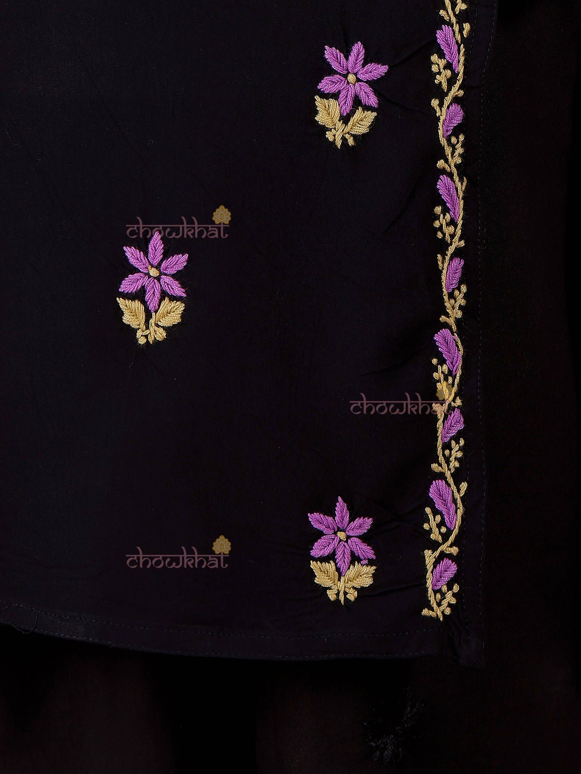 Surili Straight Long Rayon Chikankari Kurti - Chowkhat Lifestyle
