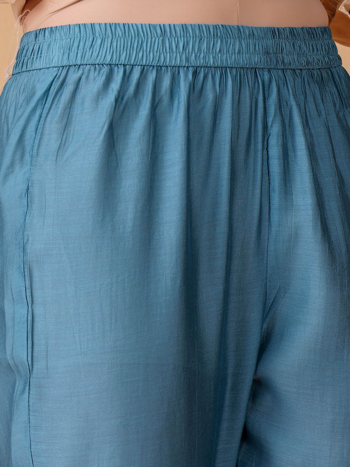 Padma Mul Chanderi 3 Piece Strappy Stitched Suit Set with Adda Work - Chowkhat Lifestyle