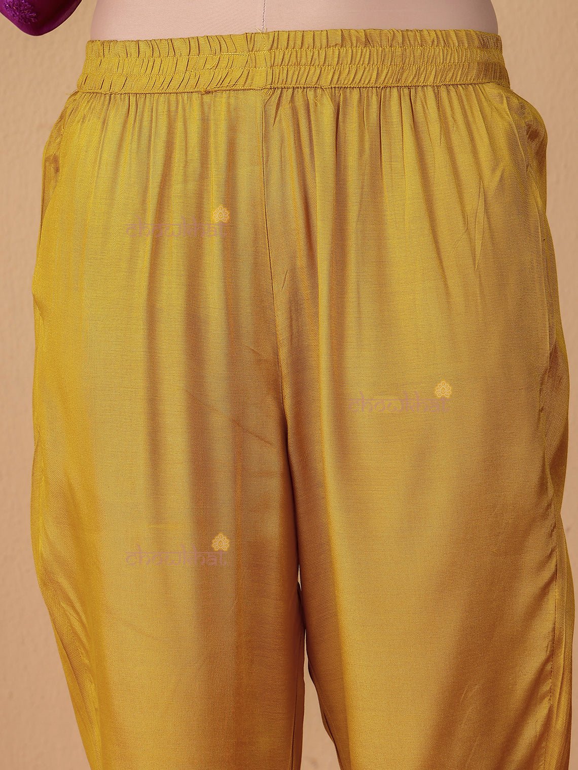 Naira Zari Silk 3 Piece Stitched Suit Set with Handwork - Chowkhat Lifestyle