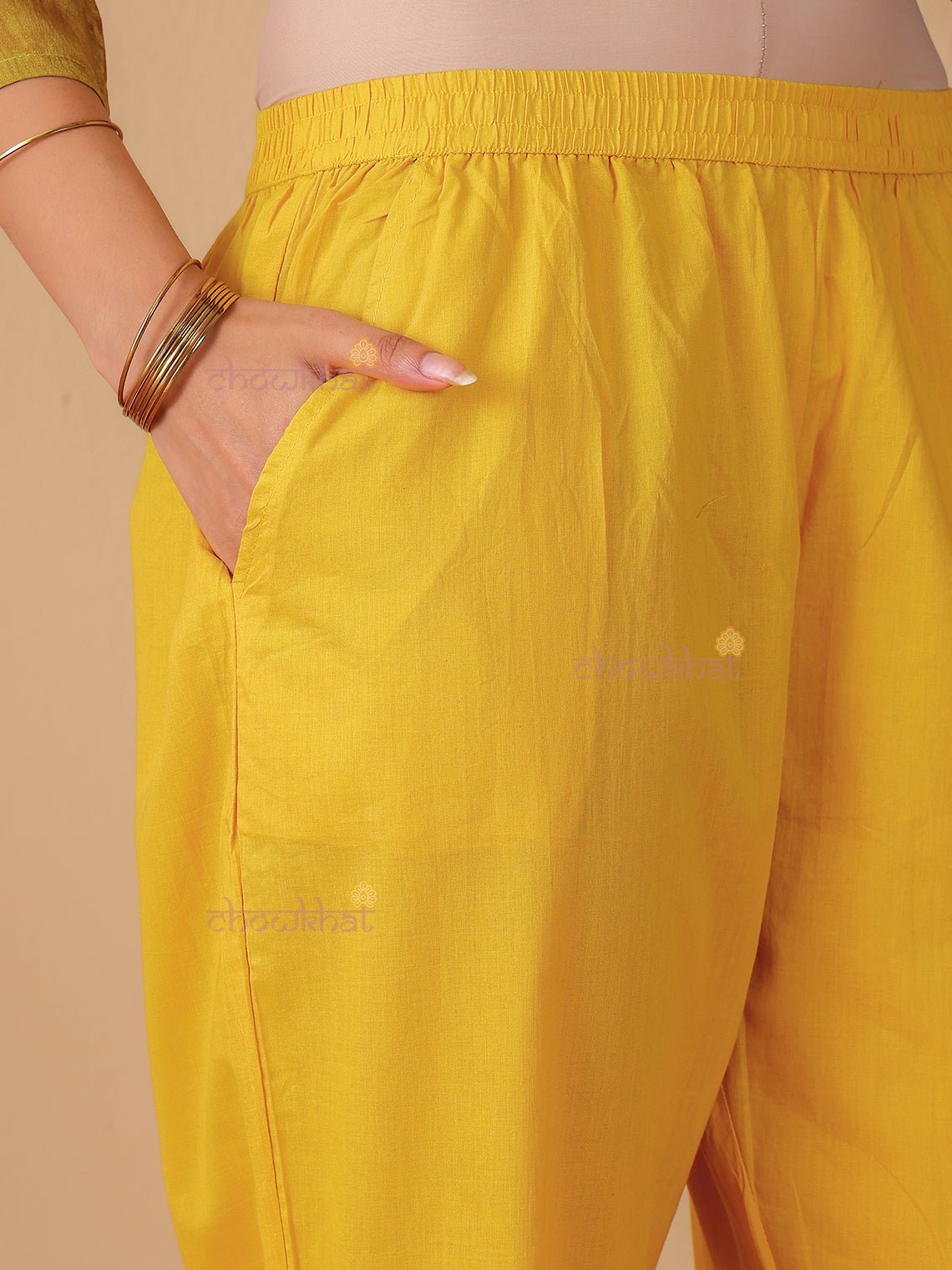 Tanvi Hand Printed 3 Piece Nyra Style Stitched Suit Set with Handwork - Chowkhat Lifestyle