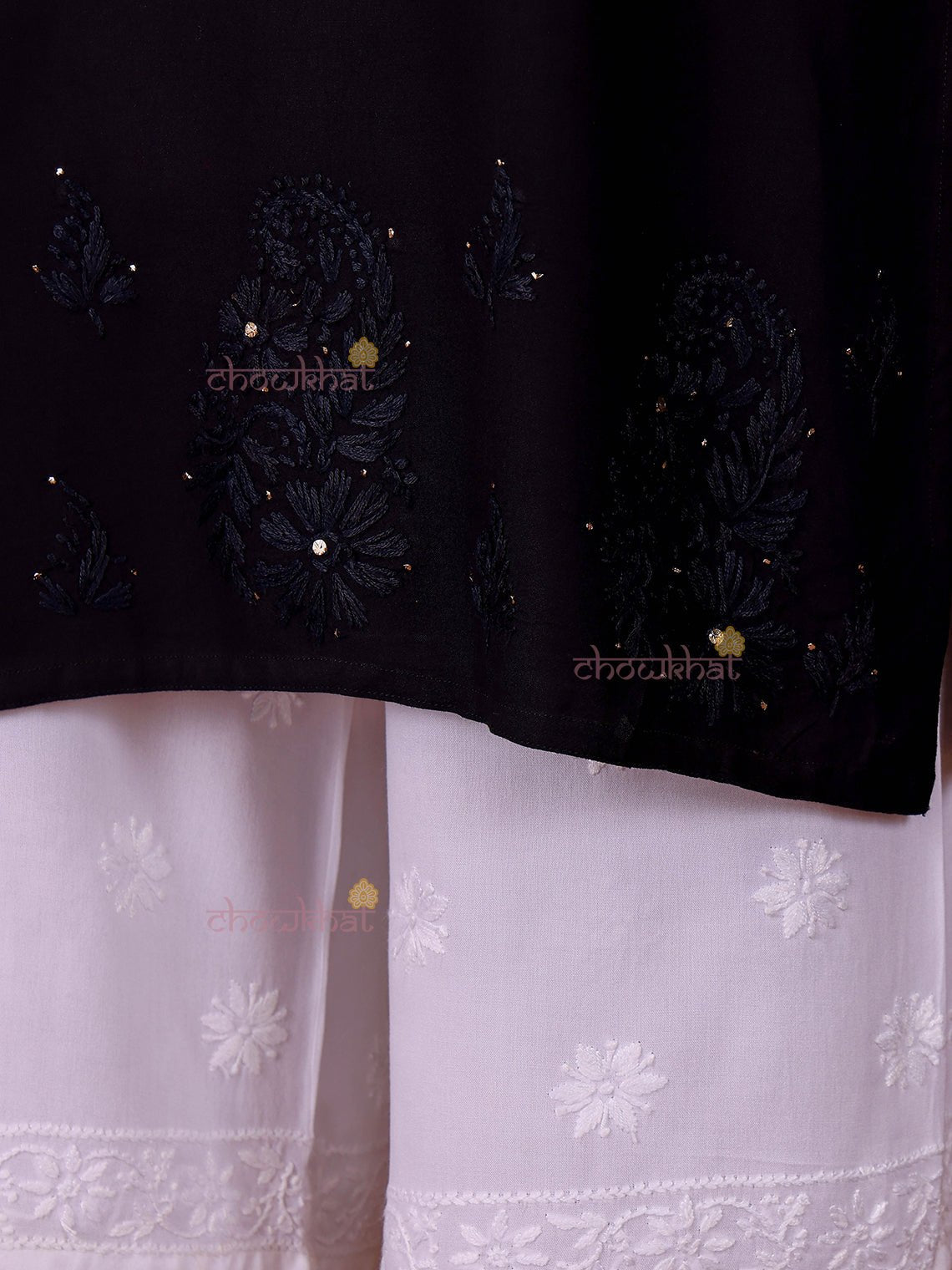 Noor Rayon Chikankari Kurti with Mukaish Work - Chowkhat Lifestyle