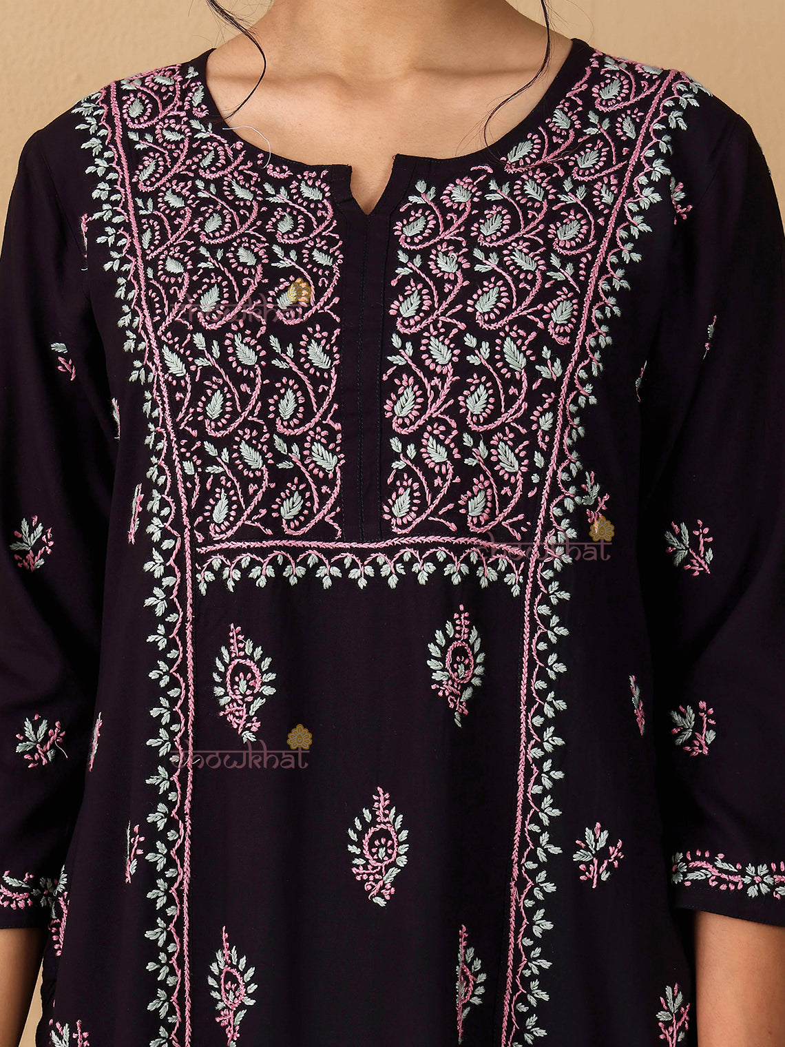 Irya Panel Premium Rayon Multi Color Chikankari Kurti