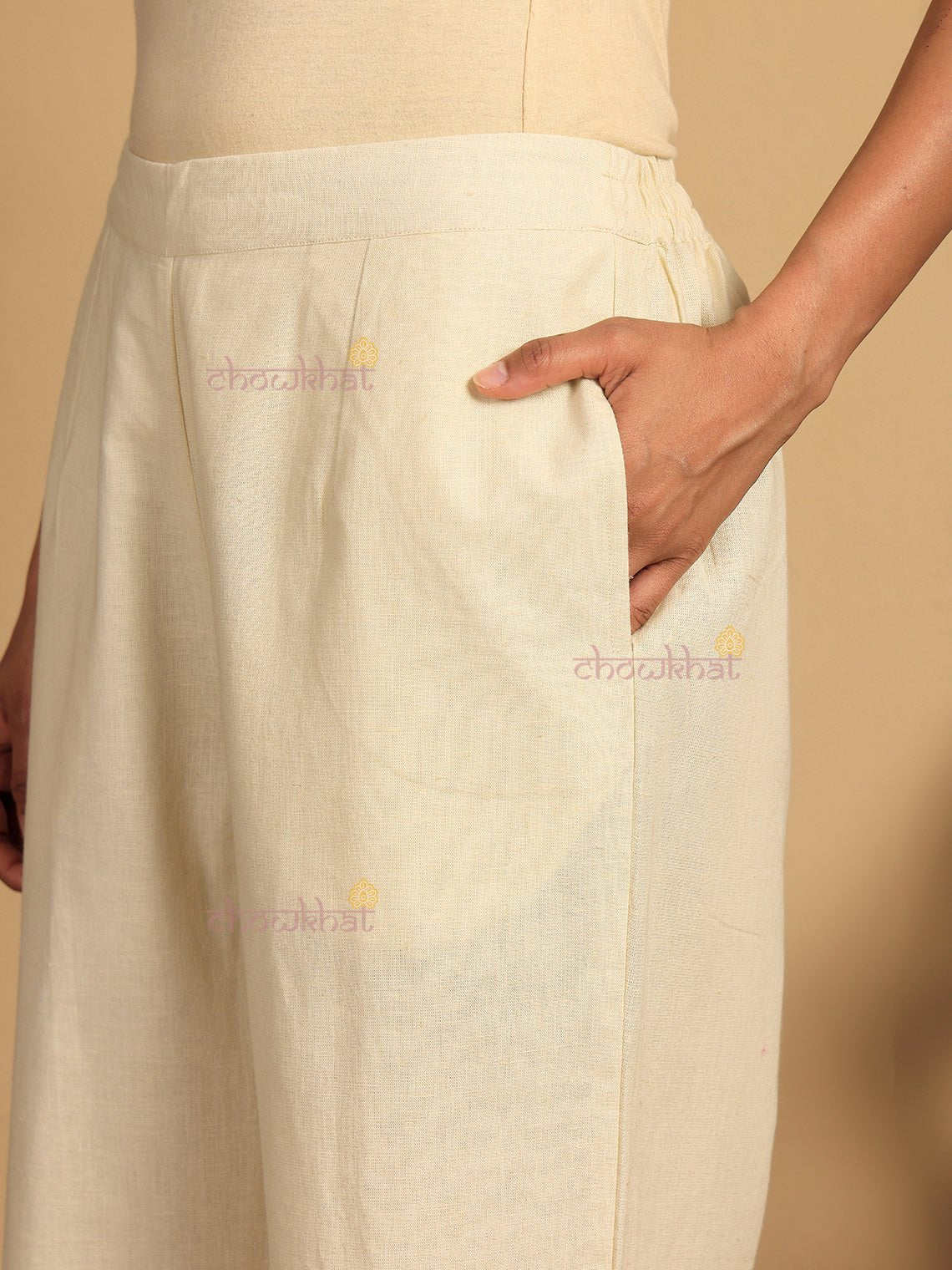 Vama Cotton Straight Pants with Pockets - Chowkhat Lifestyle
