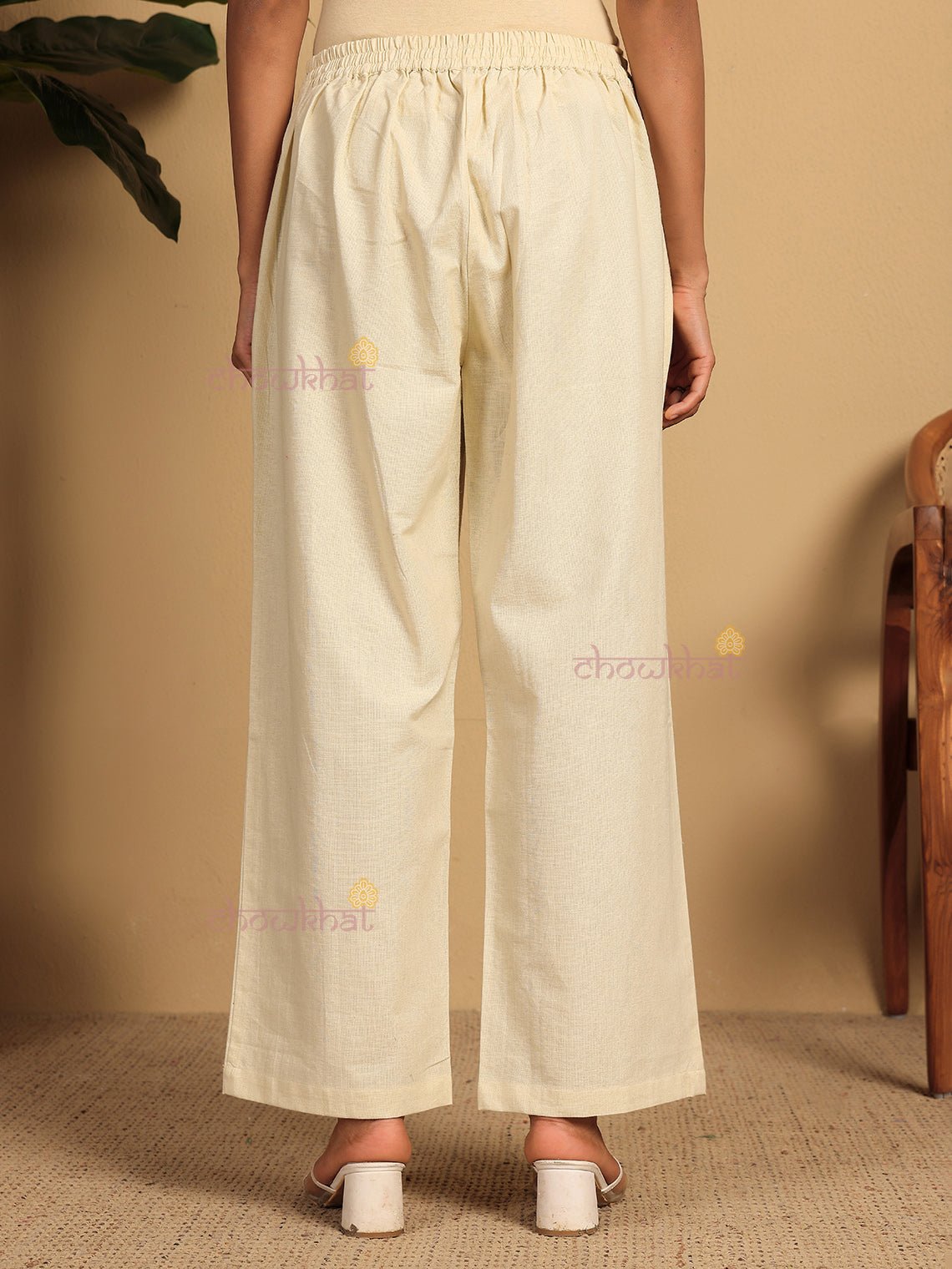 Vama Cotton Straight Pants with Pockets - Chowkhat Lifestyle