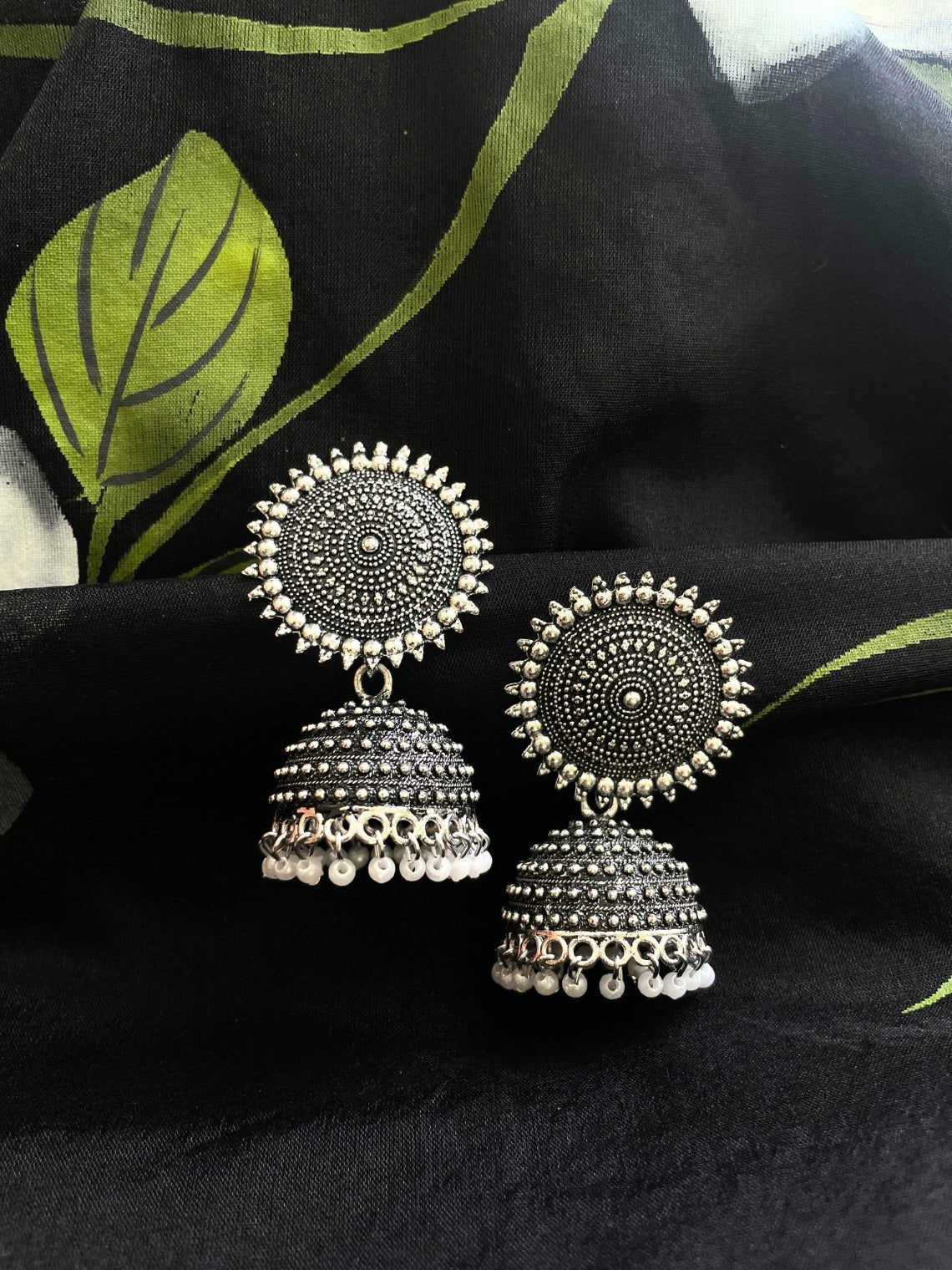 Oxidised Silver Jhumki Earrings - Chowkhat Lifestyle