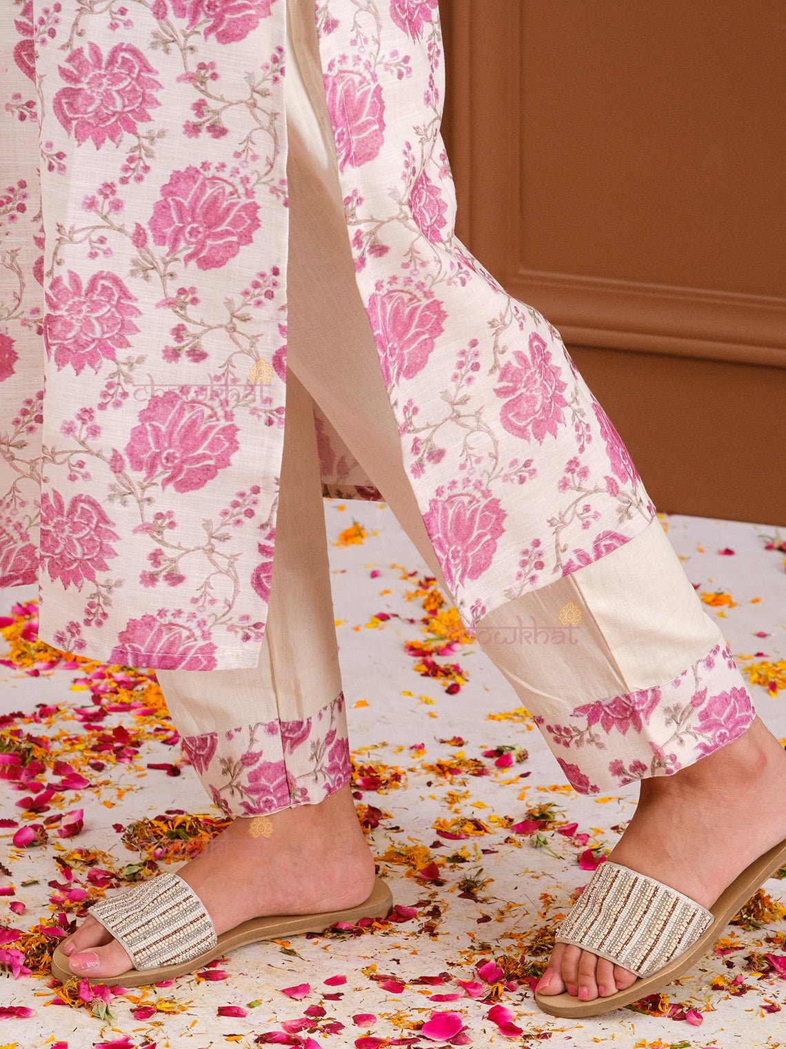 Riha Printed Cotton Kurti & Pants Set - Chowkhat Handicraft