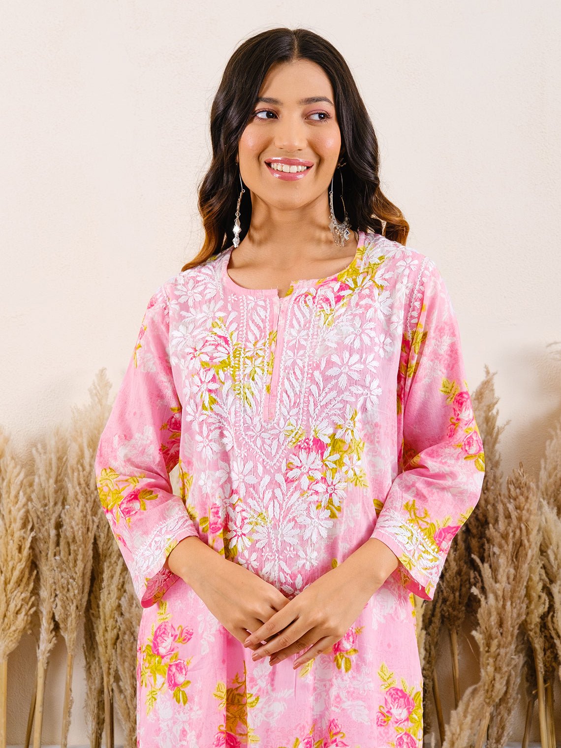 Anisa Mul Cotton Chikankari Kurti - Chowkhat Lifestyle