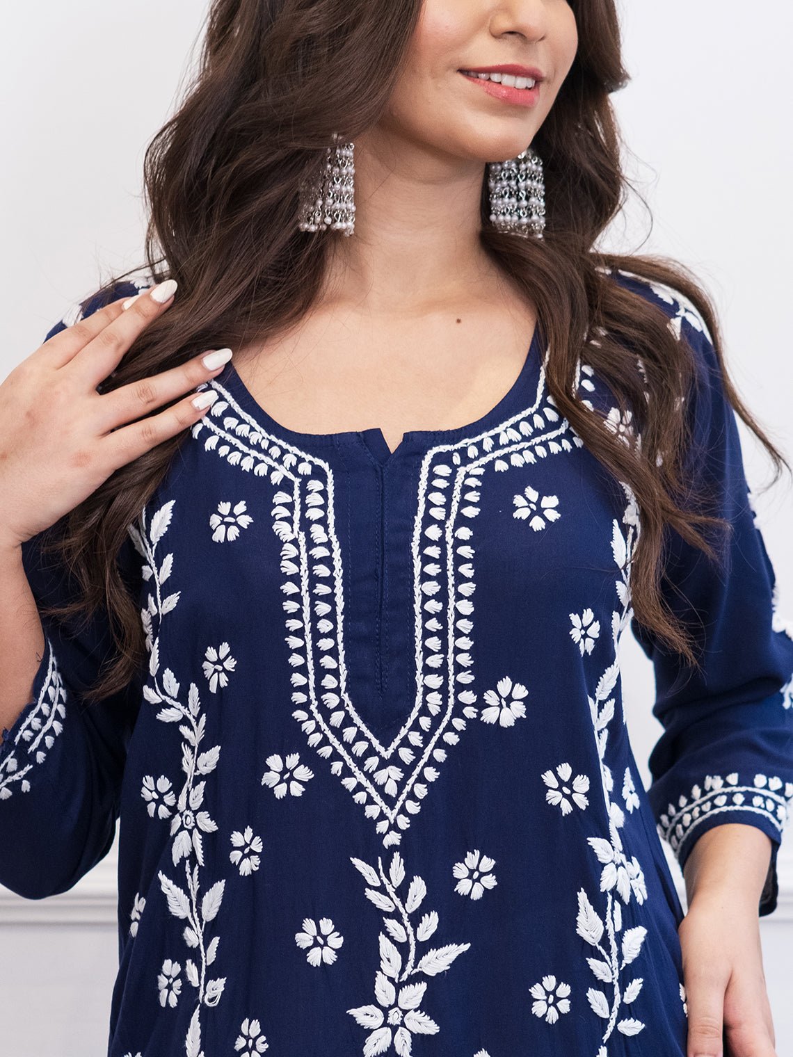 Pearls Oxidised Jhumki Earrings - Chowkhat Handicraft