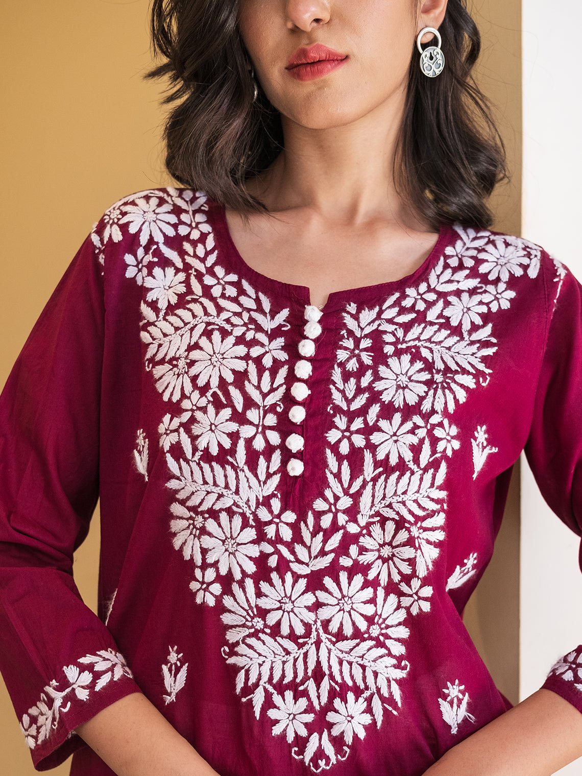 Silver Lock Stud Earrings - Chowkhat Handicraft