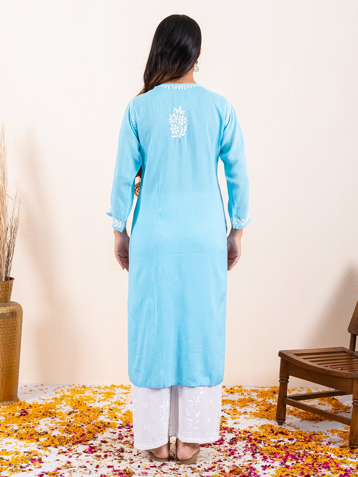 Alina Premium Modal Chikankari kurti - Chowkhat Lifestyle
