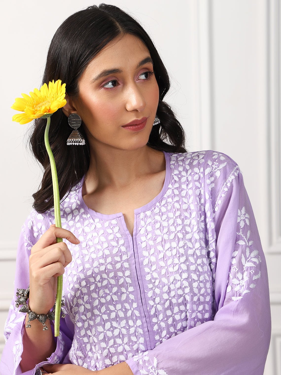 Dariya Nyra Style Modal Chikankari Kurti - Chowkhat Handicraft