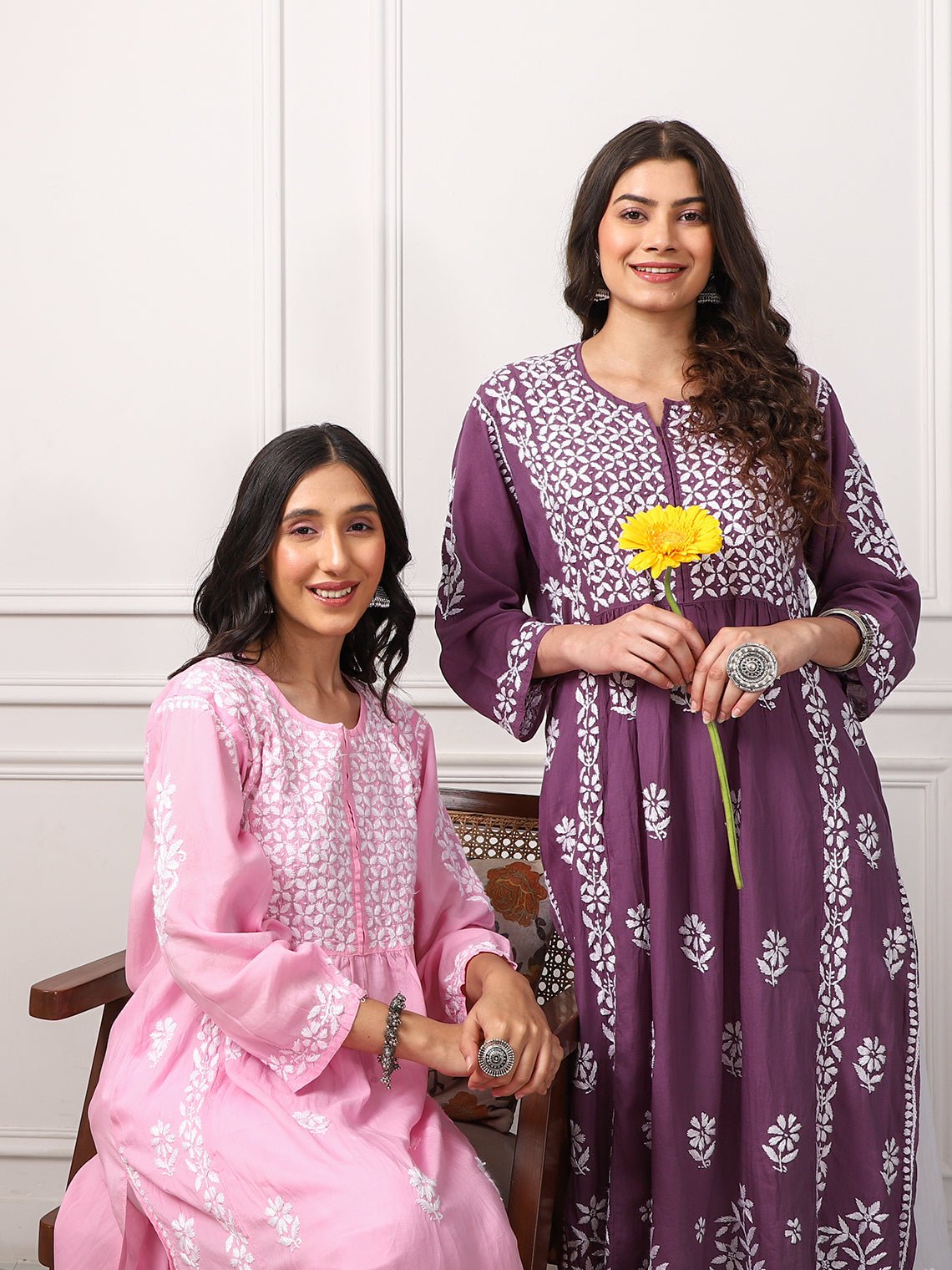 Dariya Nyra Style Modal Chikankari Kurti - Chowkhat Handicraft