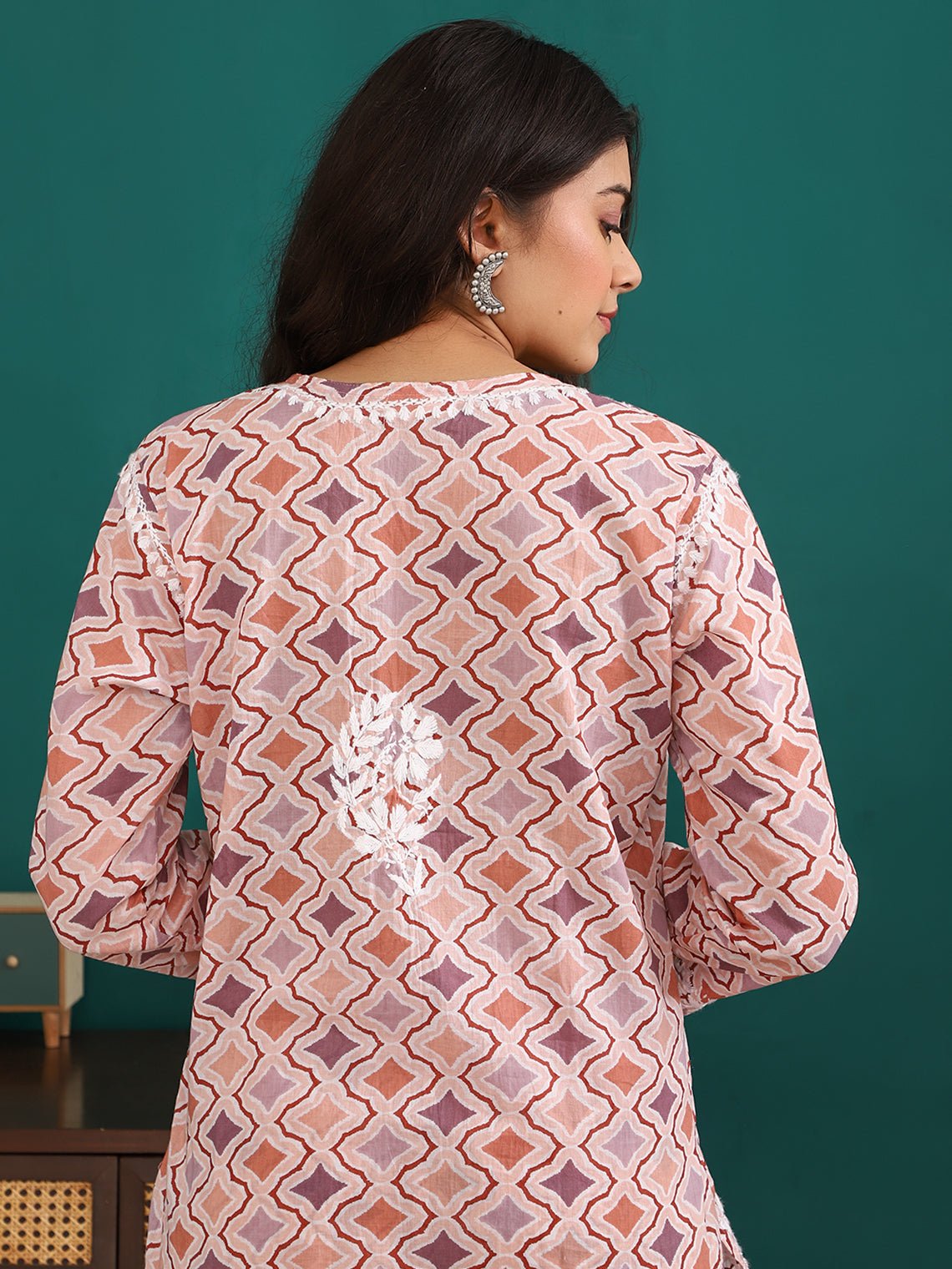 Zahra Printed Mul Cotton Chikankari Kurti & Palazzo Set - Chowkhat Handicraft