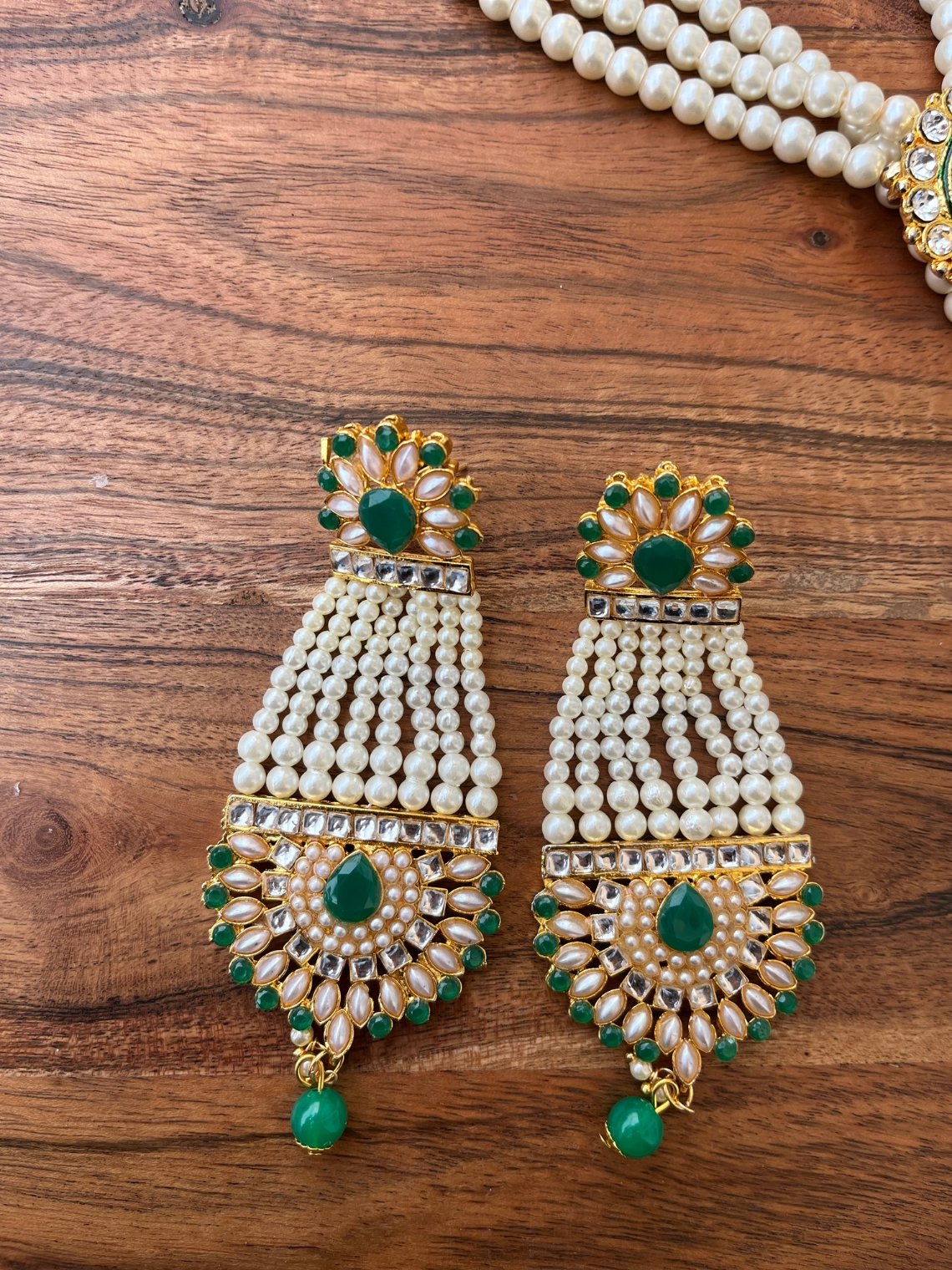 Pearl Handcrafted Earrings - Chowkhat Handicraft
