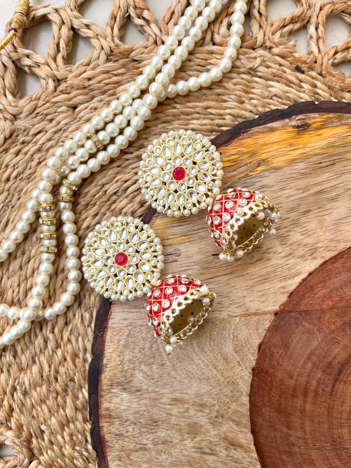 Pearl Jhumki Earrings - Chowkhat Handicraft